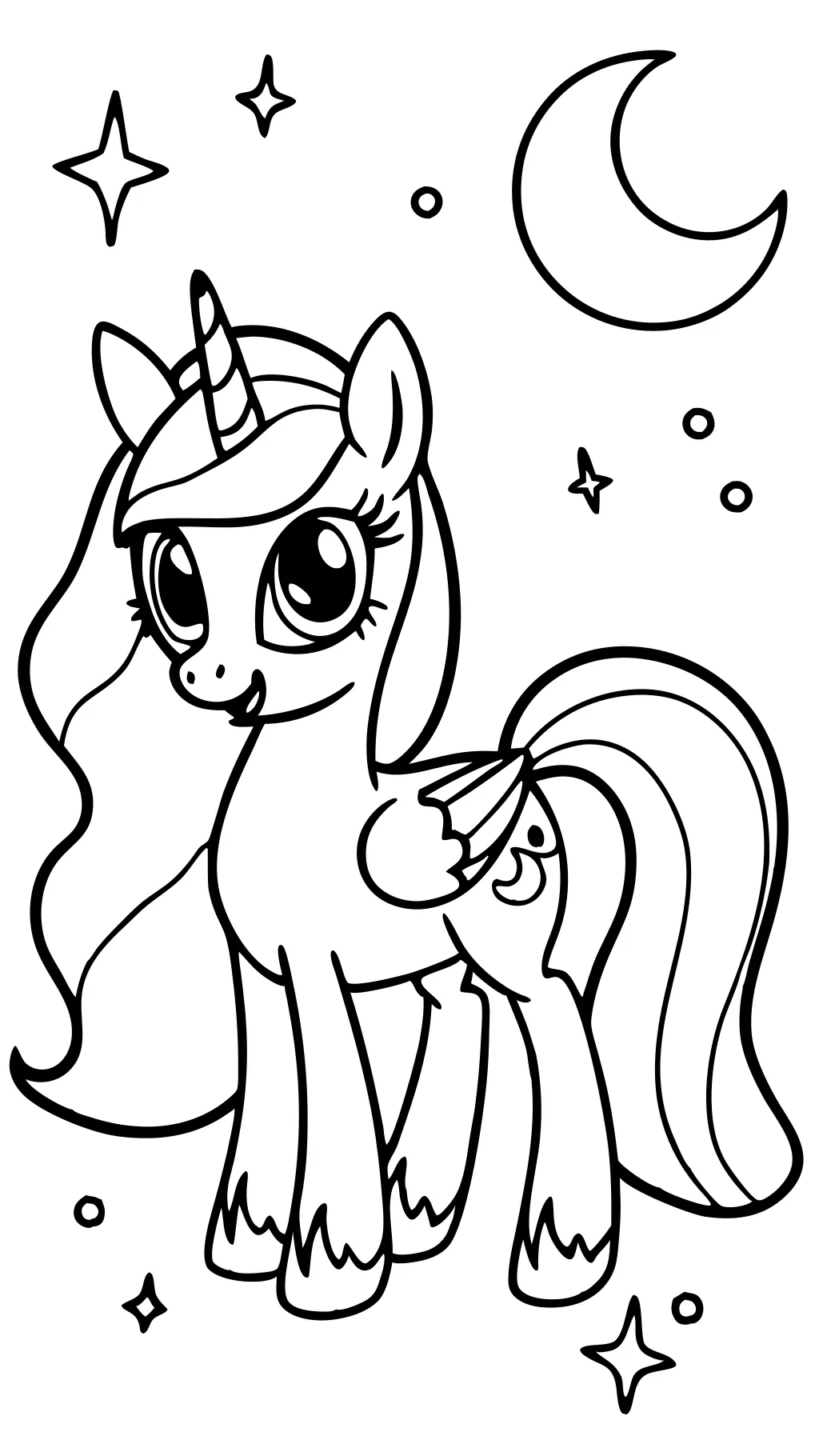 ma petite princesse poney luna coloriage